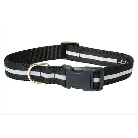 Reflective Dog Collar; Black - Medium